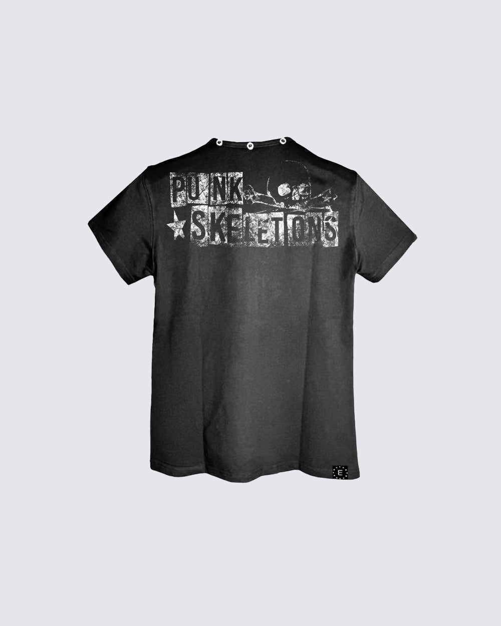 KIIKIO Dark Street Metal-Decorated Crew Neck Tee