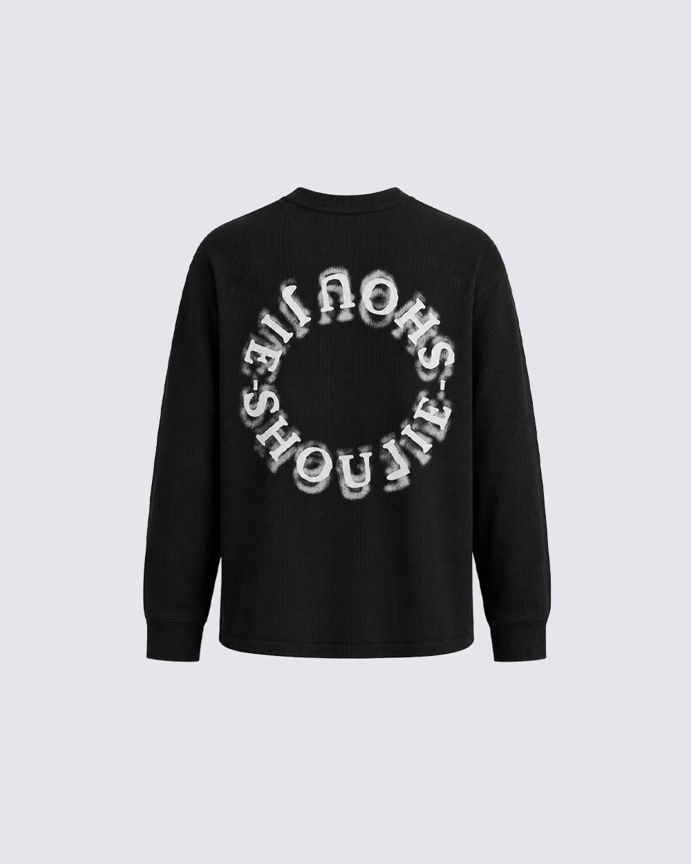 KIIKIO Vintage-Style Cross Print Long-Sleeve T-Shirt