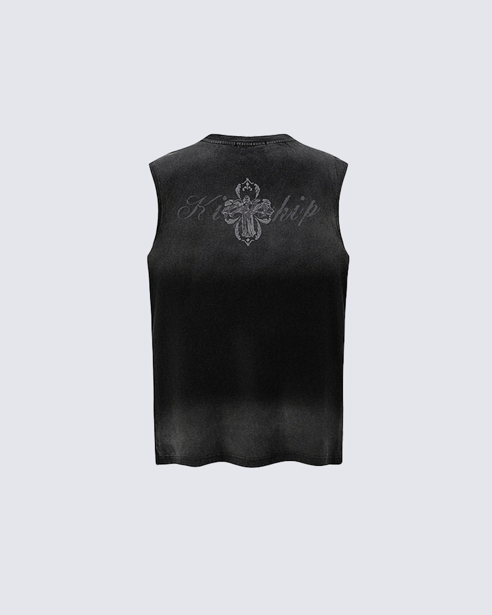 KIIKIO Retro Minimalist Letter Print Vest