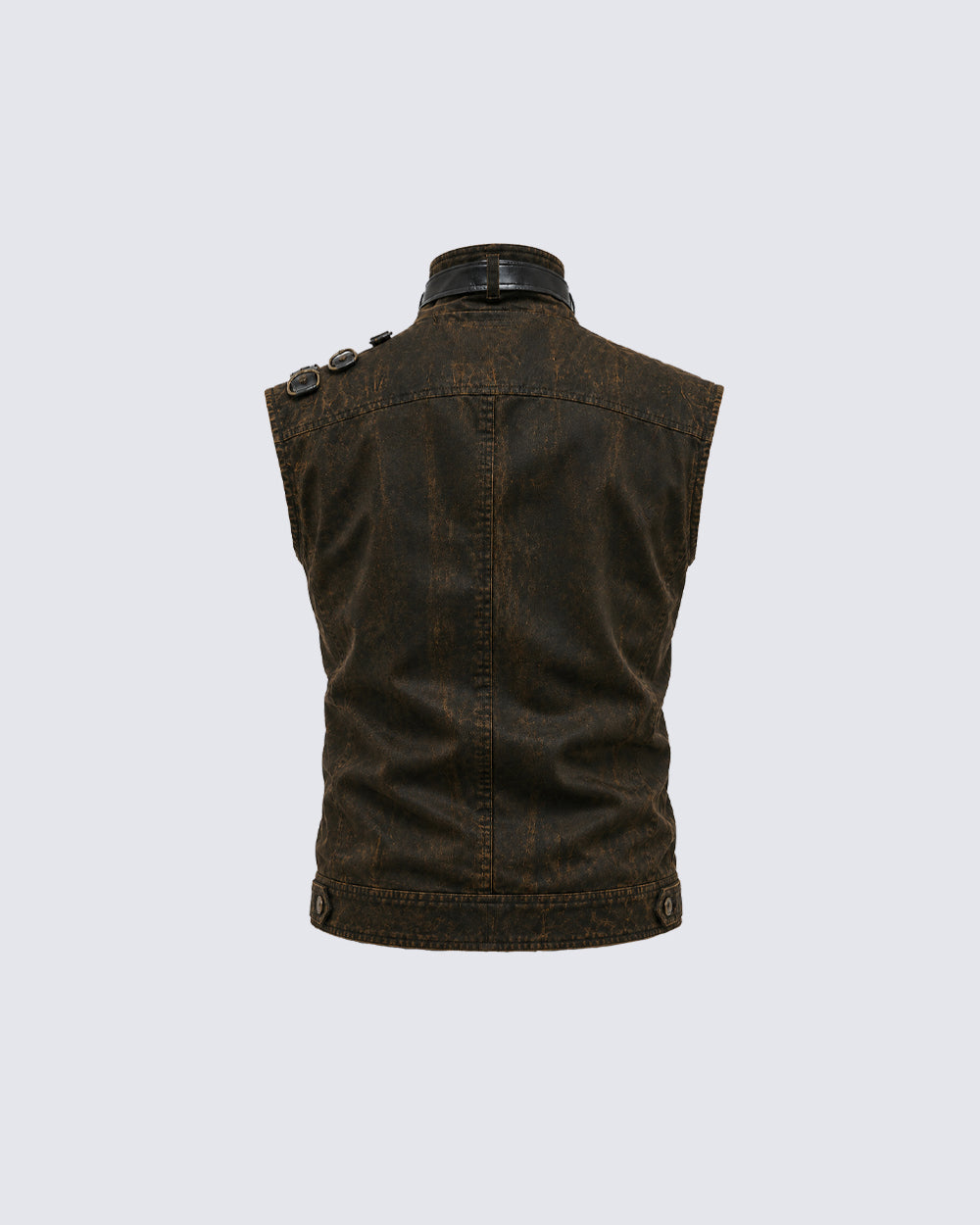 KIIKIO Retro-Style Distressed Metal-Rivet Versatile Vest