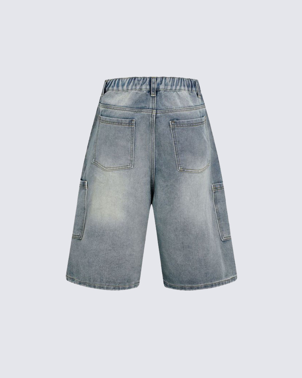 American Retro Wasteland Style Fringed Denim Shorts