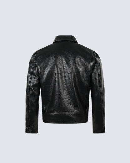 Asymmetric Zip Faux Leather Jacket