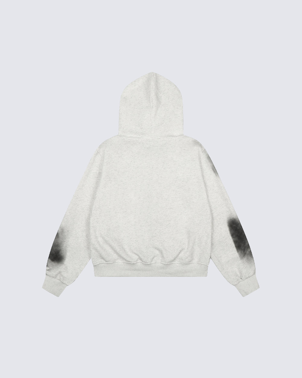 Tie-Dye Gradient Distressed Plush Hooded Jacket