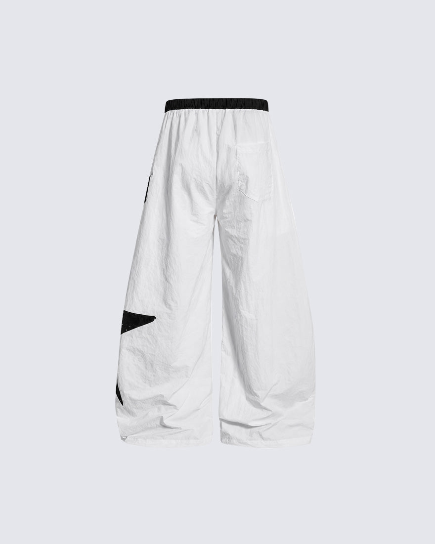 KIIKIO Sport Graphic Wide-Leg Track Pants