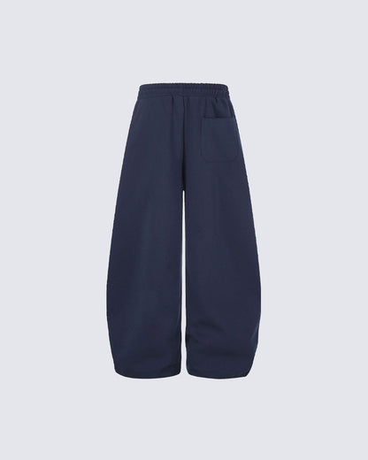 American Retro Trendy Brand Curved Wide-Leg Pants