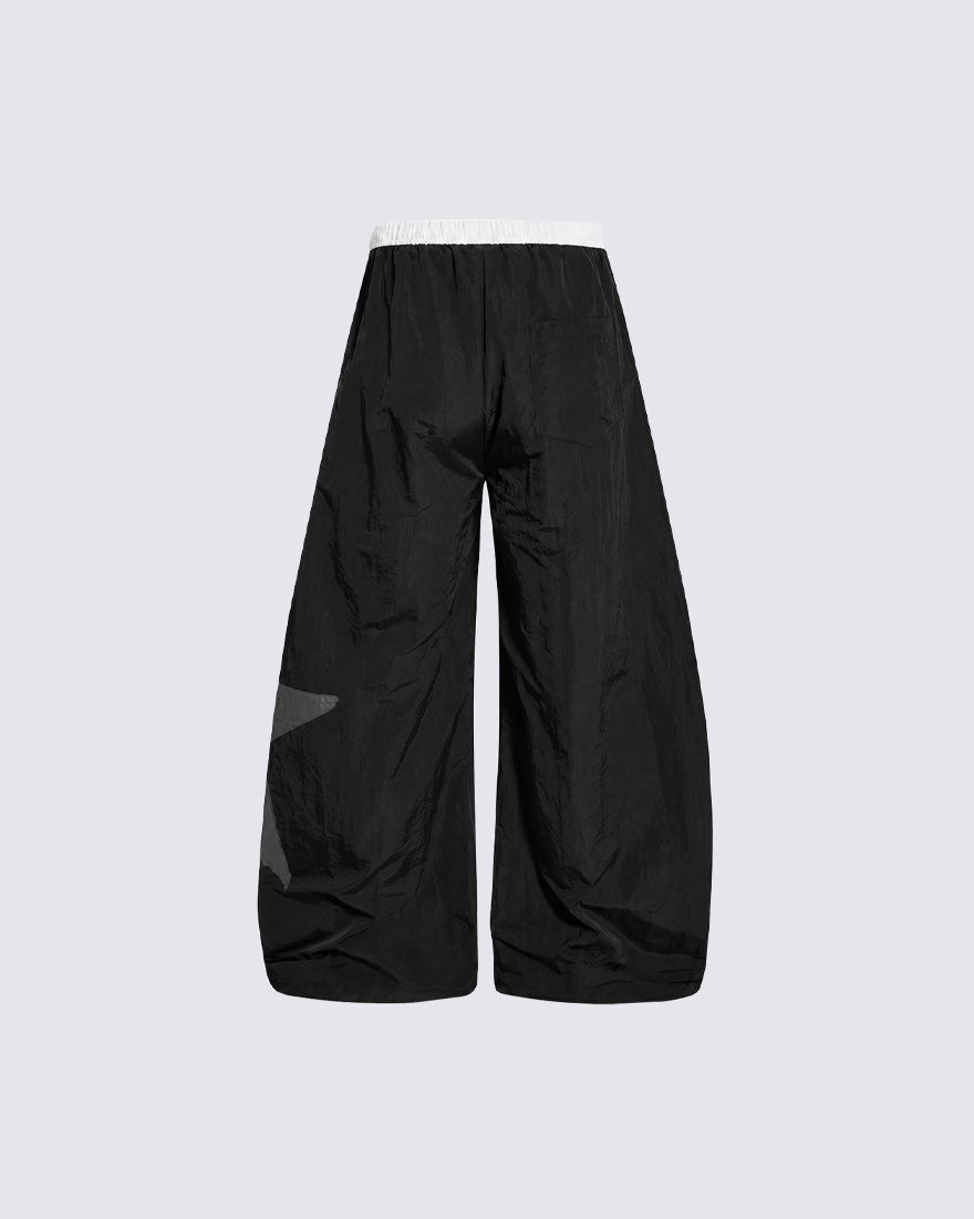 KIIKIO Sport Graphic Wide-Leg Track Pants