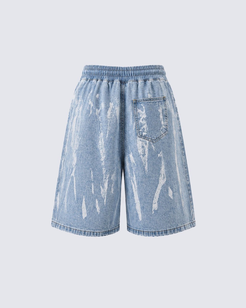 Paint Splatter Denim Shorts