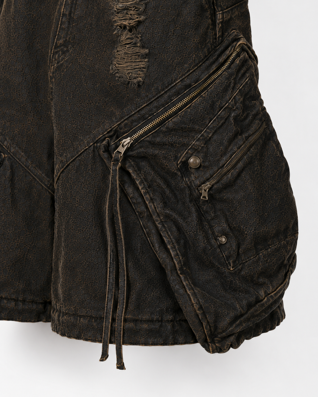 KIIKIO Retro Double-Waistband Bermuda Shorts