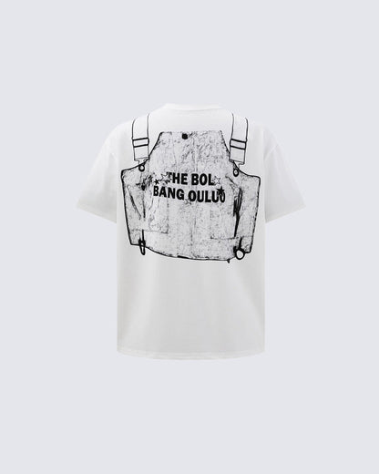 KIIKIO High Street Distressed Graphic Collared Tee