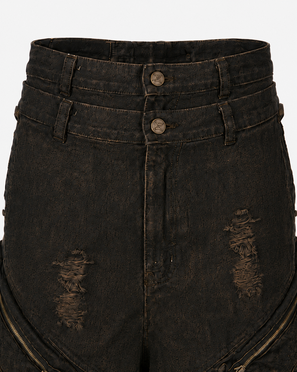 KIIKIO Retro Double-Waistband Bermuda Shorts