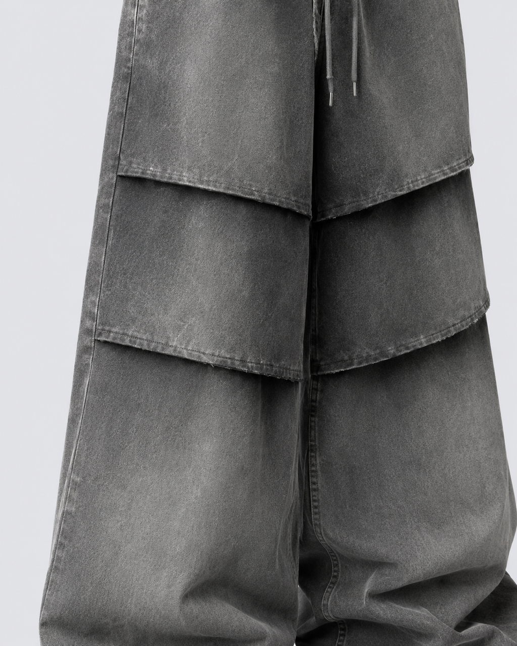 KIIKIO Layered Washed Wide-Leg Sweatpants