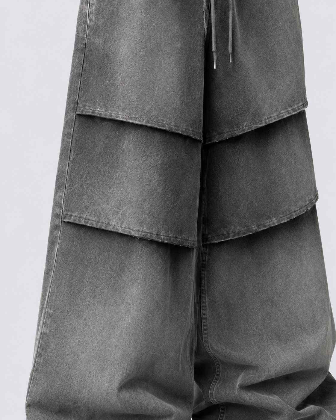 KIIKIO Layered Washed Wide-Leg Sweatpants