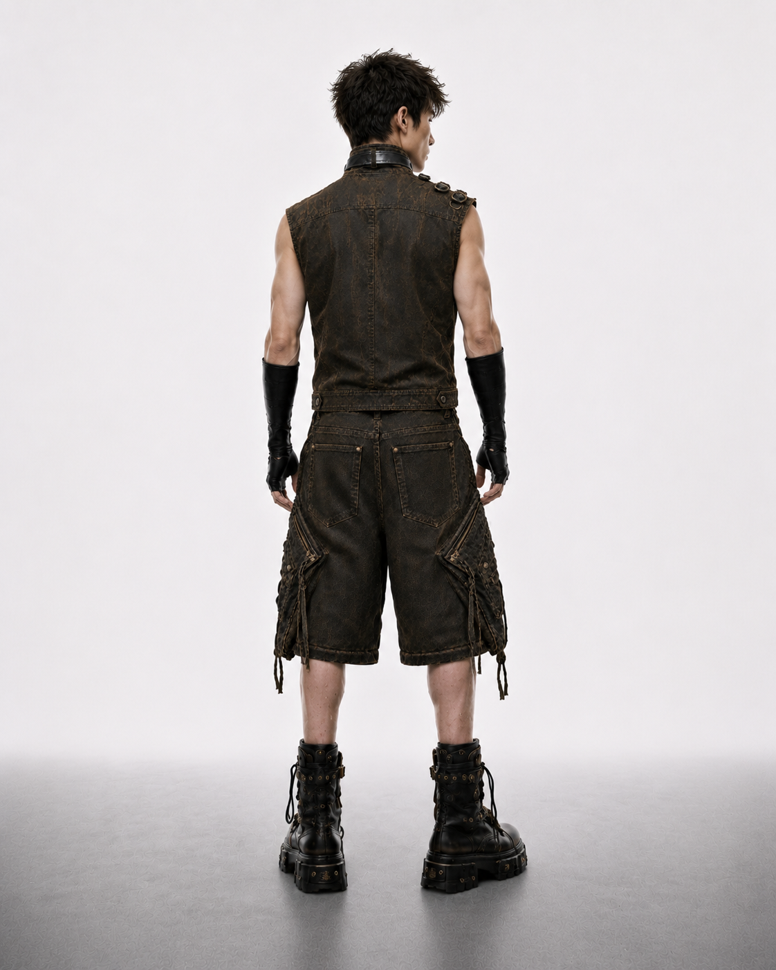 KIIKIO Retro Double-Waistband Bermuda Shorts