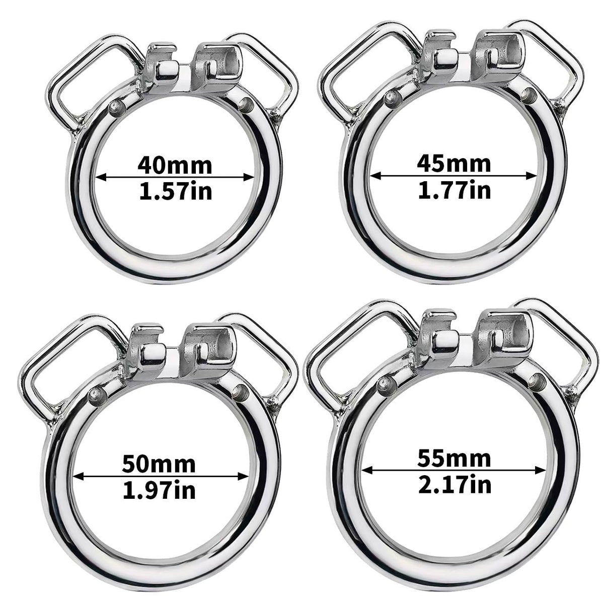 Inverted Cock Cage – Flat Sissy Silicone Dildo Chastity Lock