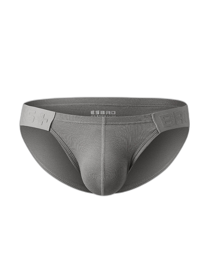 2 Pack Men's Solid Color Low Rise Sweat-Absorbent Large U-Shaped Small Pocket Briefs