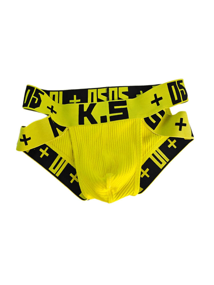 Men's Sexy High-Cut Ribbed Cotton Athletic Briefs