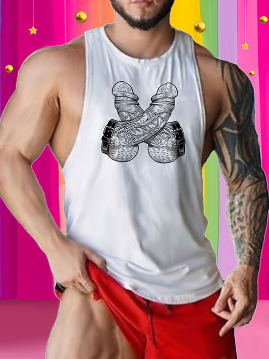 Men's LGBT Fun Pride Art Print Tank Top