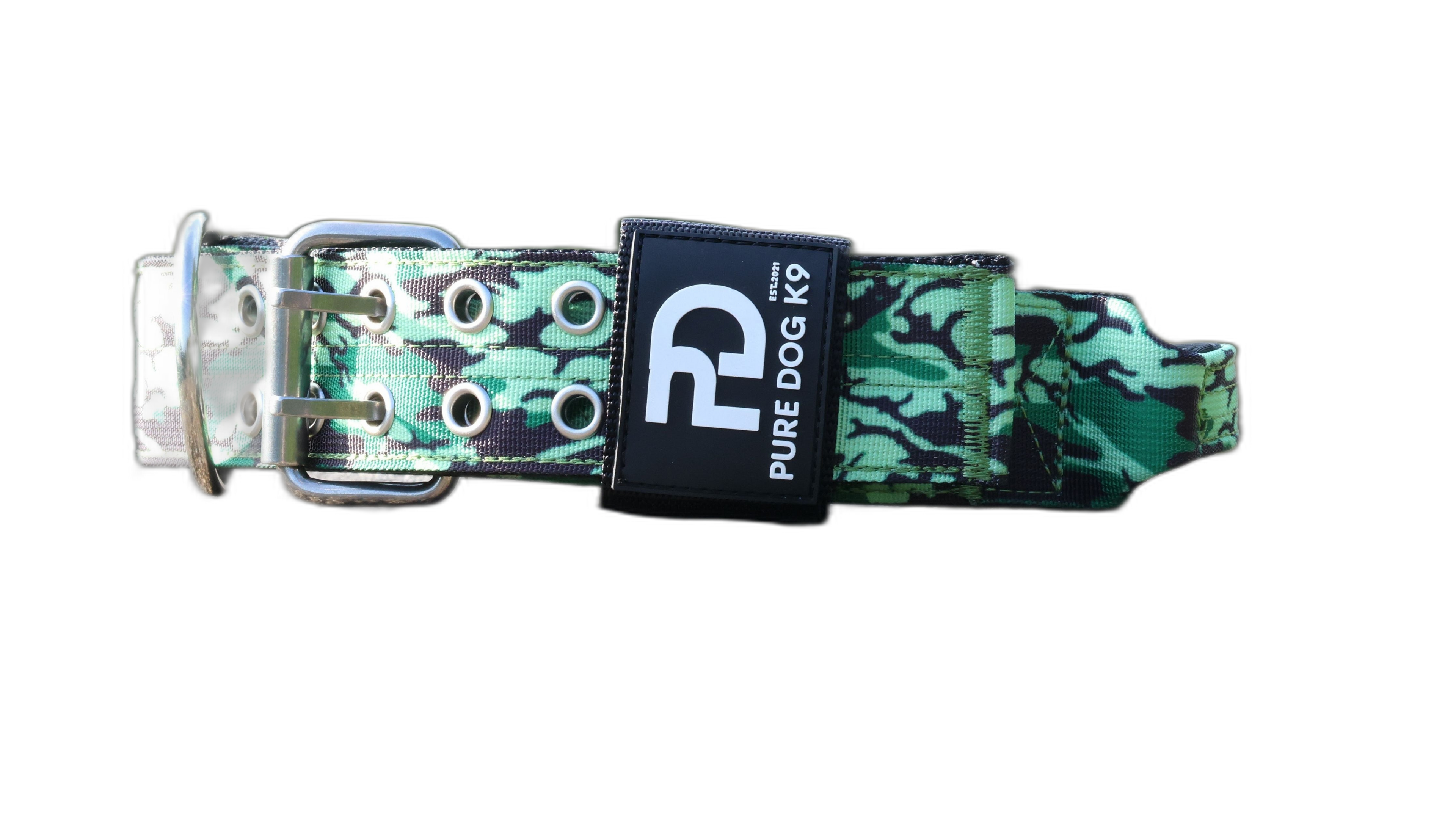 Pure Dog k9 Tactical Collar Green Camo