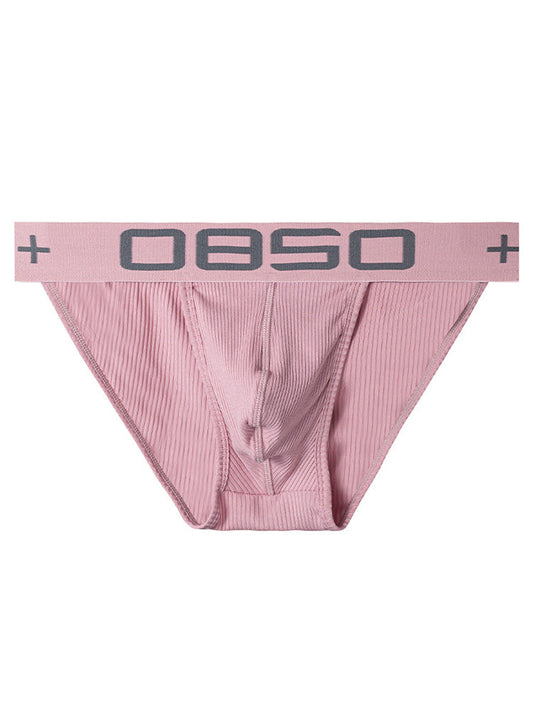 Men's High Cut Cotton Briefs - Pink