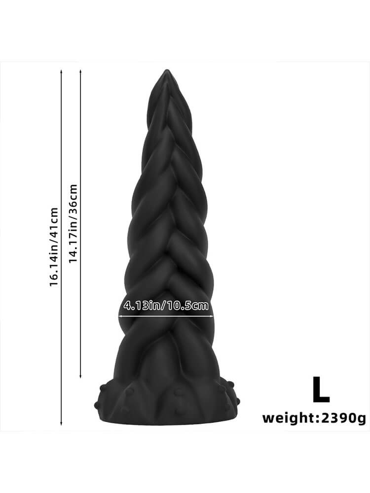 Twisted-Shaped Irregular Silicone Anal Plug