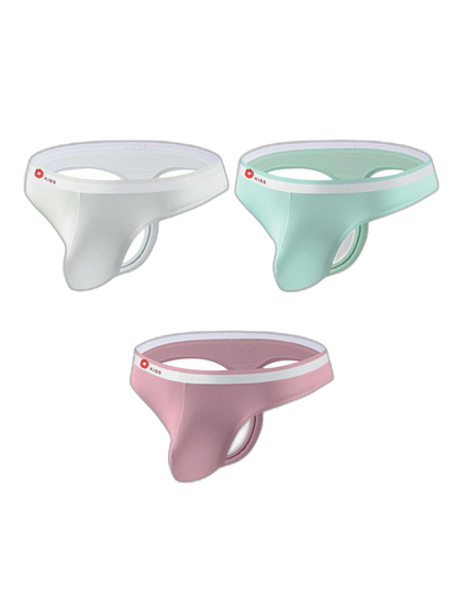 3 Pack Men's U-Pouch Ice Silk Sexy Thong