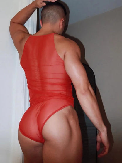 Men's Sheer High-Stretch Slim-Fit Tank Top
