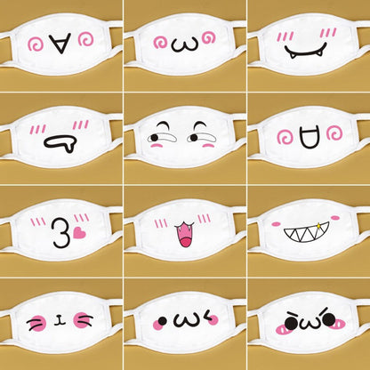 Kawaii Anime White Face Masks