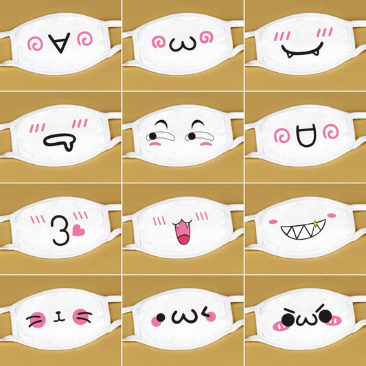 Kawaii Anime White Face Masks