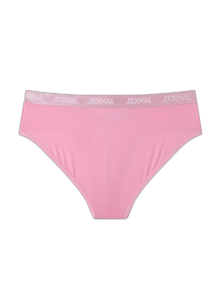 2 Pack Men's Sporty Letter Print Supportive Low-Rise Ice Silk Skin-Friendly Bikini