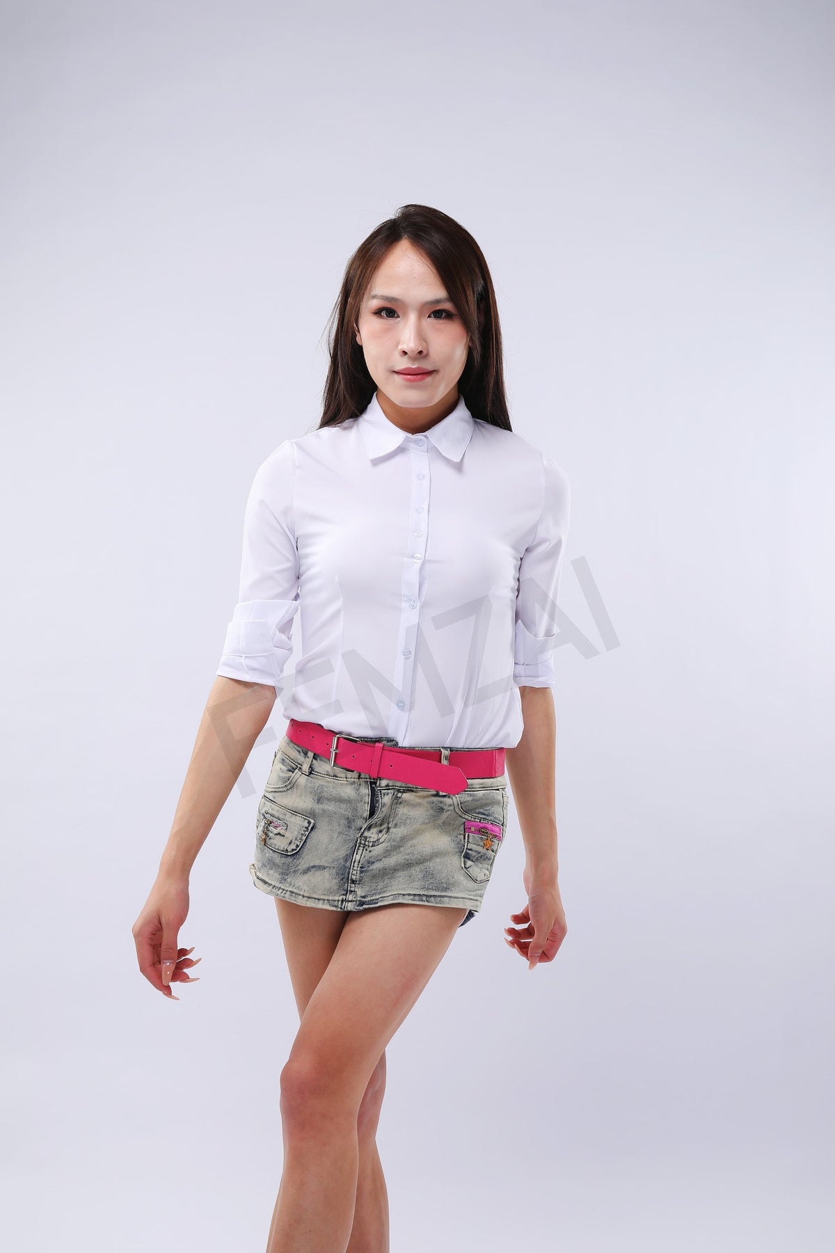 Retro Pink Denim Shorts