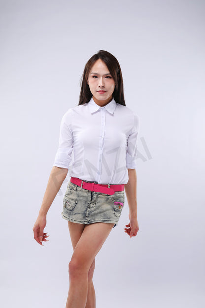 Retro Pink Denim Shorts