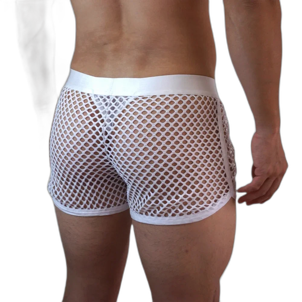 Jockmail 'Reveal All Fishnet' Underwear Shorts