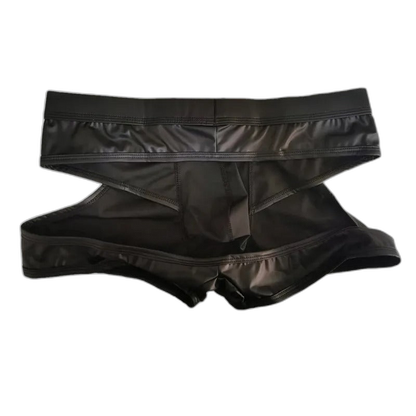 Open-Back Leather Boxer Briefs