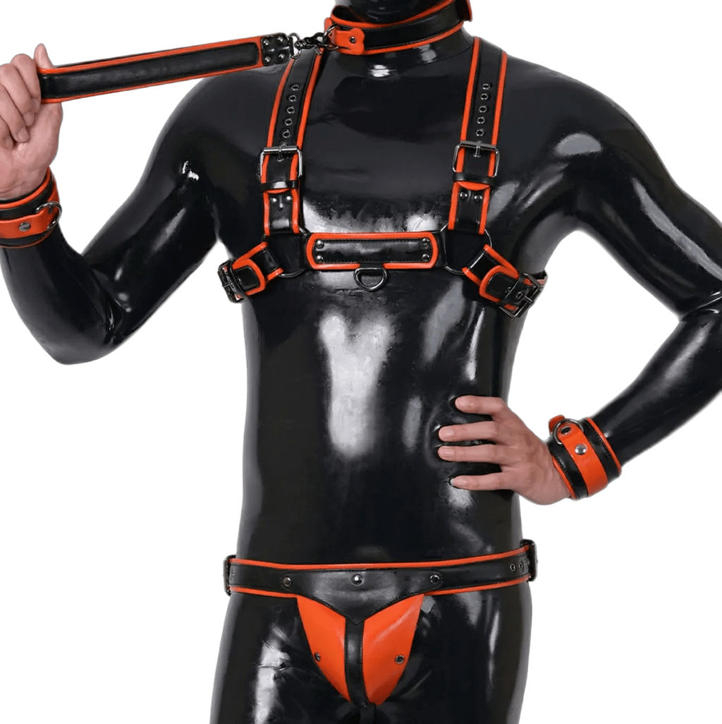Furrjoi Harness, Cuff, Collar, Lead Underwear Bundle Orange