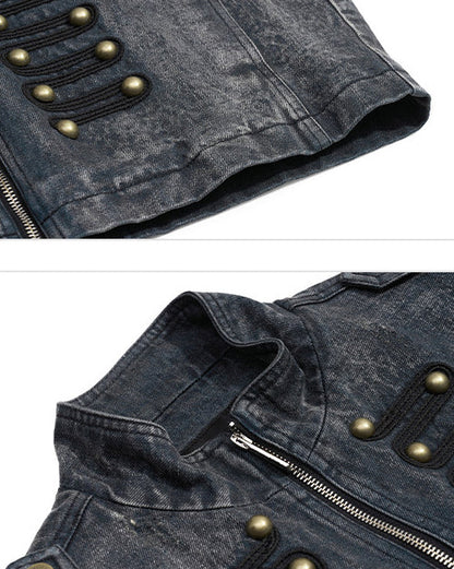 New Napoleon Denim Vest Jacket