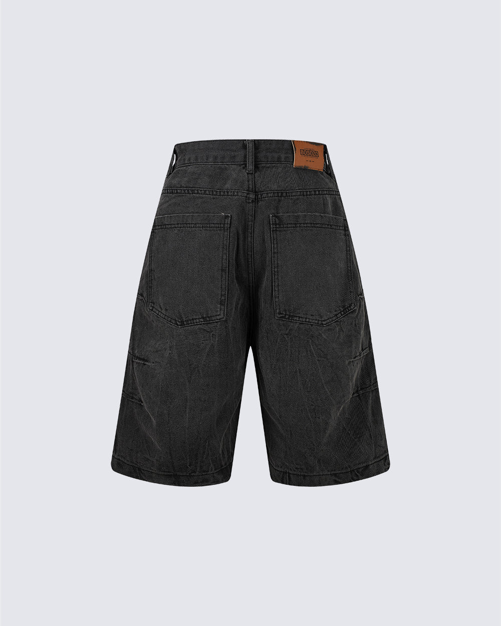 High Street Scratch Stitch Wide Denim Shorts