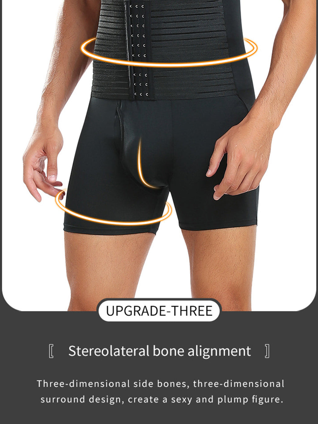 Men's Tummy Control Boxer Briefs with Open Fly