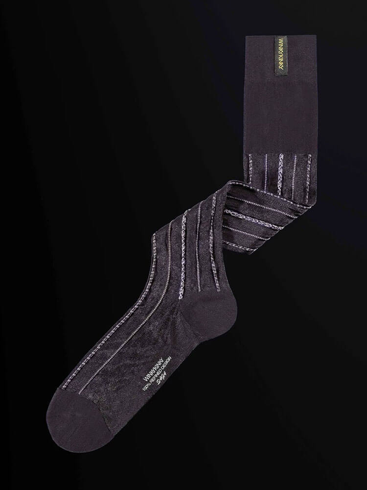 Men's Thin Sheen Finish Business Long Socks