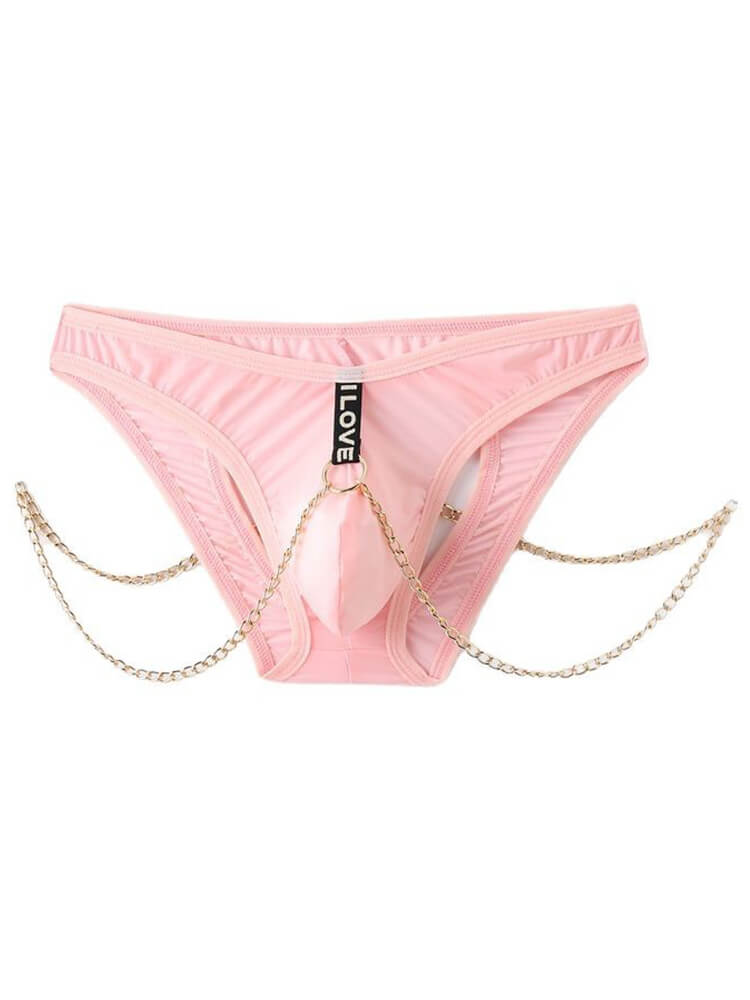 Men's Cutout-Butt Design With Chain Detail Briefs