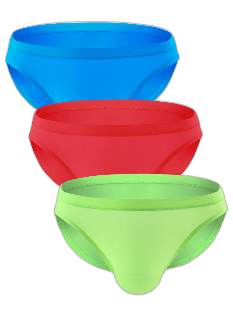 3 Pack Translucent U Convex Pouch Bikini For Men