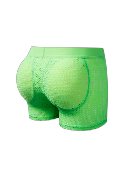 Sponge Cushion Mesh Buttock Boxer Briefs