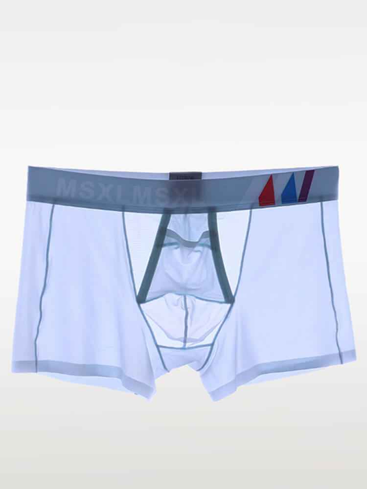 Men's Sexy Sheer Gun Bullet Separation Thin Trunks