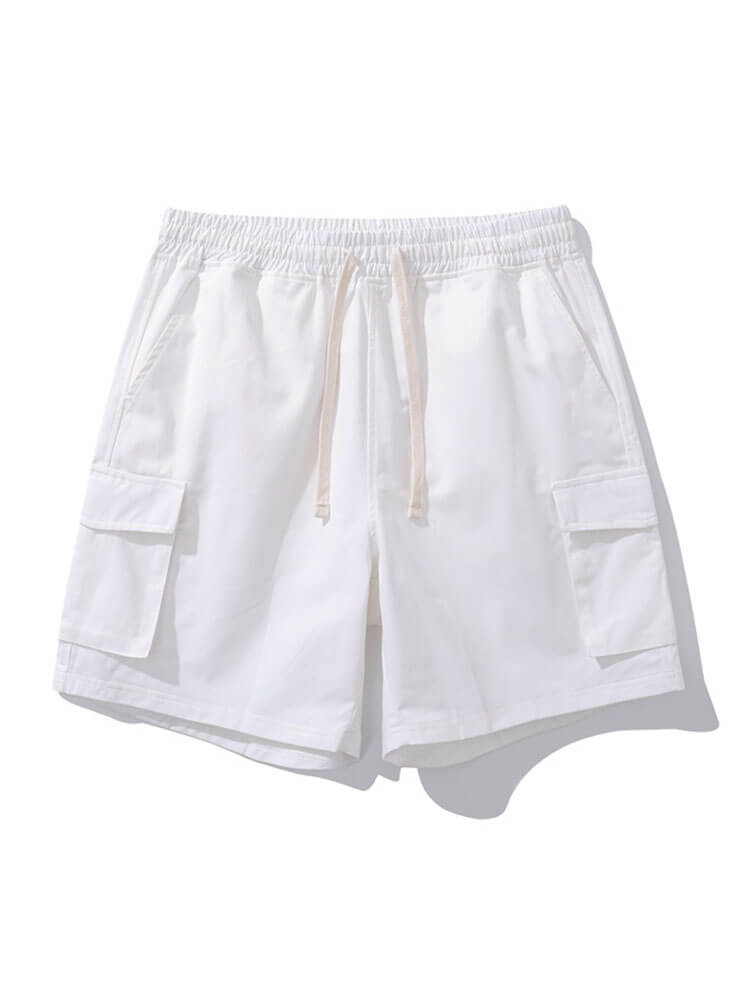 Men's Casual Side Pockets Pure Cotton Shorts