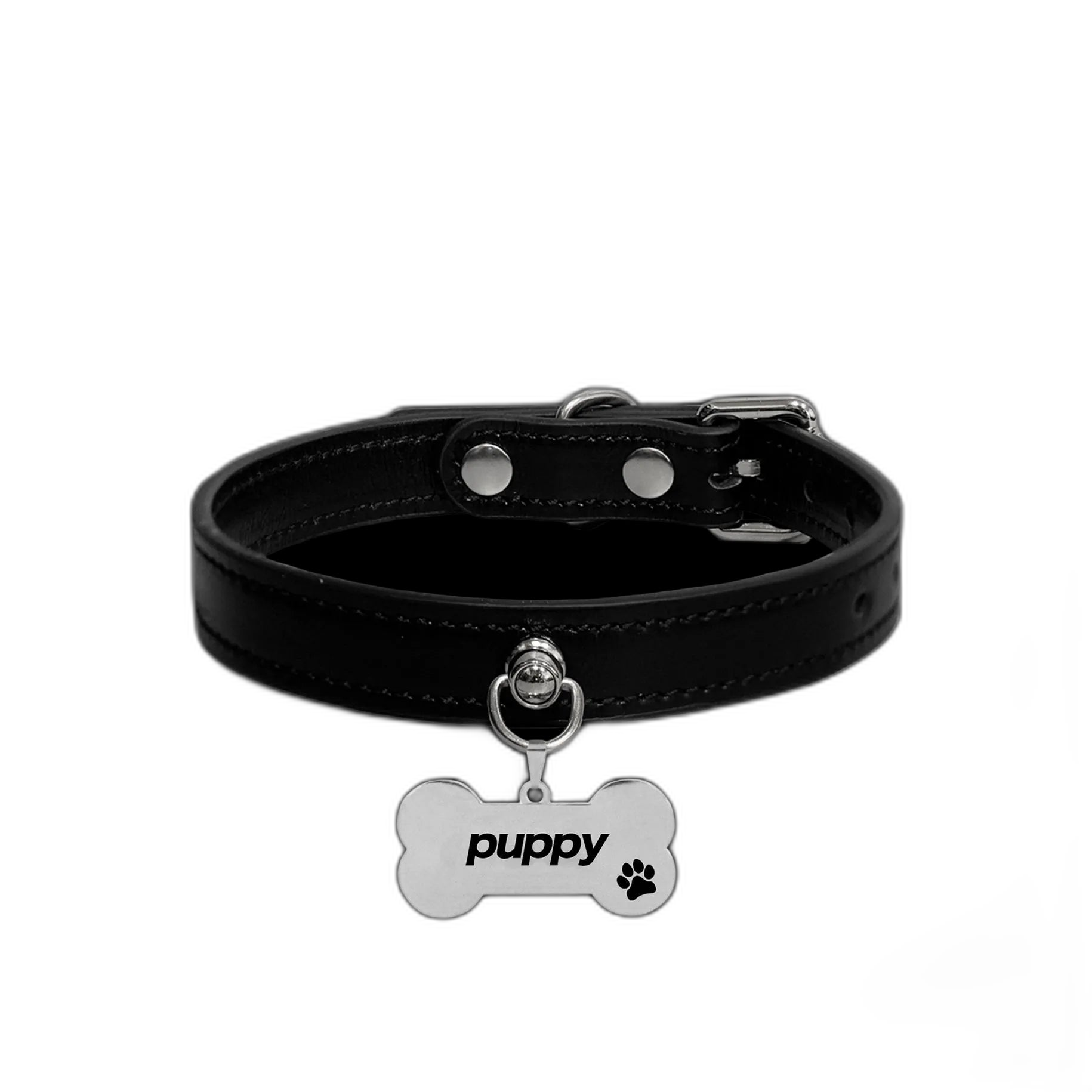 Tumbled Leather Slim Choker