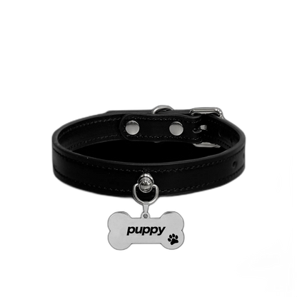 Tumbled Leather Slim Choker
