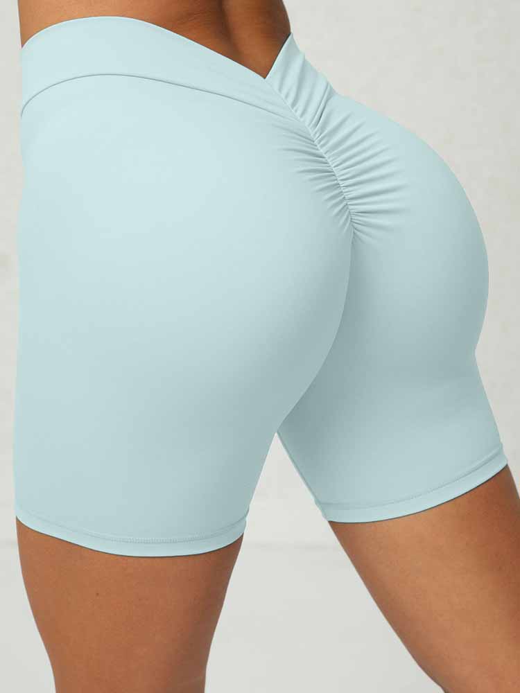 V Back Waist Tight Hip Yoga Fitness Shorts