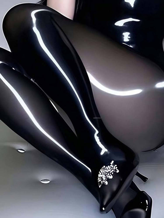 Sexy High-Waist Plus-Size Horse Oil Stockings