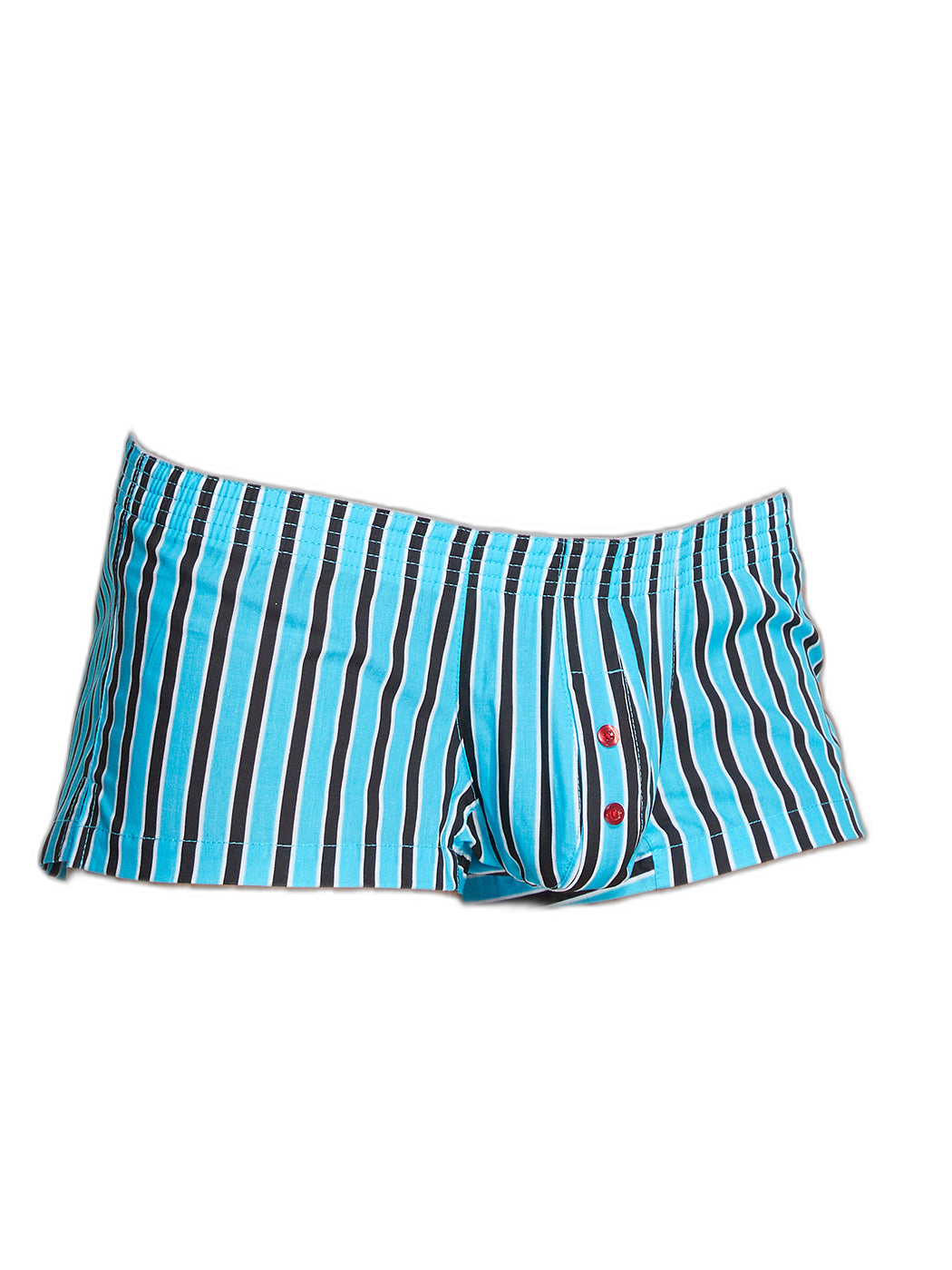 Men's Color Stripes Trunks With Button Fly