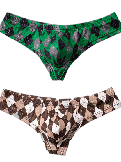Men’s Low-Rise U-Convex Print Thong