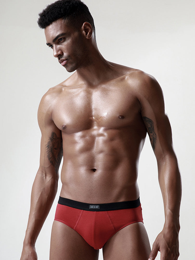 4 Pack Cotton Support U Convex Pouch Briefs